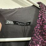 ZARA purple floral sequin jumpsuit Size Medium 9152/873 Photo 8