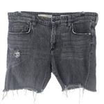 Pilcro Anthropologie  and the Letterpress Slim BF Black Denim Shorts Size‎ 32 Photo 0