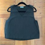 Babaton Aritzia  Green Striped Crop‎ V Neck Tank Sleeveless Top Size Medium Photo 0