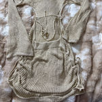 SheIn Swim Backless Drawstring Cover Up With Side Tie,Summer Beach. Photo 5