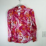 IbKul Long Sleeve 1/4 Zip Shirt Pink Floral Vented Mesh Golf UPF 50+ Womens Larg Size L Photo 5