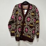 ZARA floral jacquard oversized cardigan Size Small 9598/230 Photo 2
