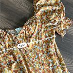 Gold yellow floral mini dress Photo 1