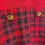 Venus Holiday Christmas Red Green Long Sleeve Plaid Skirt Sweater Dress, 10/12 Photo 3