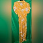 Forever 21  Yellow and White Wide Leg Floral Jumpsuit size Small Photo 1