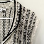 CAbi black white vest wool one button detail knit vest top comfortable stylish Photo 1