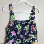 Old Navy  fit and flare dress large Floral Dark Midi Linen Wedding Coquette Girly Photo 2