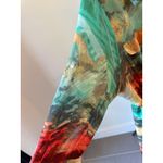 Curvy Plus Boho Size 1x Blouson Dress Multicolor 3/4 Sleeve by Madison Paige Green Photo 4