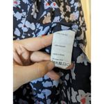 Derek Lam  Collective Blouse Blue Navy Floral Sz 52 Photo 4