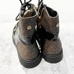 Michael Kors NEW Alistair Lace-Up Boot Black Shiny Size 9 Photo 4