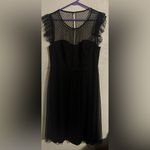 Jason Wu Black Midi Dress with Tulle Overlay Photo 3
