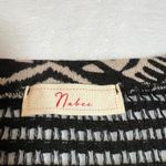 Nabee Tribal Print Open Knit Back Top Size Small Edgy Punk 90s Y2K Casual Tan Photo 3