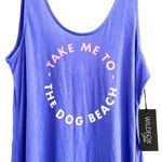 Wildfox NWT Sun ‘Take Me To the Dog Beach’ purple swim beach dress, size large Photo 2