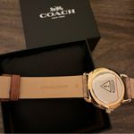 Coach Elliot women’s watch with canvas-leather wristband and gold tone case Photo 8