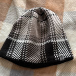 The North Face  Plaid Knit Beanie Hat Fleece Lined One Size Outdoor Photo 0