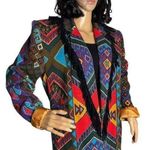 American Vintage Vintage Criscione NEW YORK western fringed aztec oversized coat size medium Photo 4