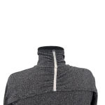 Lululemon  Base Runner 1/2 Zip Heathered Herringbone Heathered Black Size 8‎ Photo 9