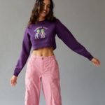 Urban Outfitters  Spaced Out Cropped Crew Neck Sweatshirt NWT Size S Photo 3