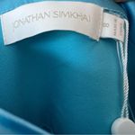 Jonathan Simkhai Annita halterneck pleated midi dress Aqua Ombré NWT Size 8 Blue Photo 6