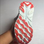 Hoka  White and Red Running Shoes with Yellow Sole Photo 2