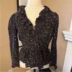 Madewell  Starry Night Silk Ruffle Tie Top Size Xs Photo 2