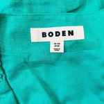 NWOT Boden Linen Ada Double Cloth Green Ruffles Dress Size 8 Knee Length Photo 9