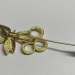 Avon Costume Brooch Stick Lapel Pin Gold Tone / Cherry Fruit Photo 3