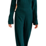 Lulus Moments That Last Hunter Green LS Cutout Jumpsuit XL Photo 0