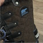 Sorel  Blue  and Brown Fur-Trimmed Boots Sz 6 nwt Photo 3