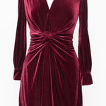 Vince Camuto  -  Velvet Knot-Front Long Sleeve Dress Photo 0