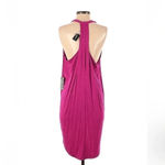 EXPRESS  | Dark Pink Shift Plunge Deep V-Neck Sleeveless Dress Size XS NWT Photo 1