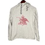 ANHEUSER BUSCH WOMEN MEDIUM GRAY BIG SHRUG NECK LOGO HOODIE SWEATSHIRT medium Photo 0