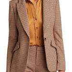 L'Agence  Chamberlain Single Breasted Houndstooth Blazer Size 2 Photo 0