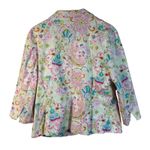 Tara Jones Paisley Floral Blazer Jacket Size 18W Plus Cotton Stretch Artsy White Photo 4
