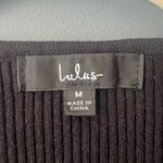 Lulus Lulu’s Enticing Style Black Ribbed Swiss Dot Balloon Sleeve Top Photo 5