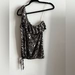 INC International Concepts One Shoulder Animal Print Top Size M Photo 3