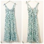 ASTR NEW  the Label Kelby Dress in Green Blue Floral Maxi Size Medium M Photo 2