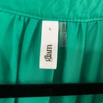 Glam Green SilkyvSleeveless Dress by  Sz L Photo 2