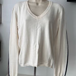 Faherty Flaherty V-Neck Cream Sweater Photo 0