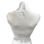 Aritzia Babaton Women's White Rib Knit Sleeveless Cami Crop Sweater Tank Top S Photo 1