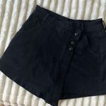 Princess Polly NWT Black Kaycie wrap skort black denim Photo 0