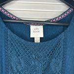 Knox Rose 💙 Blue Tiered Lace Sleeveless Tank Top Photo 2