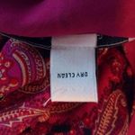 Valerie Stevens  Pink Red Silk V-Neck Top L Photo 2