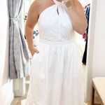 Free Assembly Cotton Sleeveless Halter Neck Fit & Flare Midi Dress White XL Photo 0