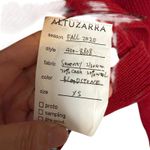 Altuzarra Red Cashmere Wool Ribbed Knit Long Sleeve Crossover Sweater Size XS Photo 3