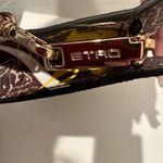 ETRO Paisley Pegasus Pouch Pastel Pink Turquoise Yellow Logo Clutch Bag NEW Brown Photo 3