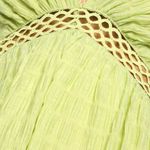 Lulus Adored Endlessly Light Green Smocked Crochet Lace Mini Dress NWT Size S Photo 4