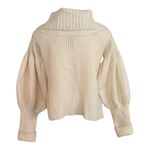 Anthropologie The Tessa Off The Shoulder Puff Sleeve Sweater Ivory Size XL NEW Photo 5