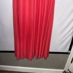 Sequin Hearts Beaded Rhinestone Strapless Coral Evening Gown Floor Length Formal Dress Photo 10