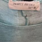 Twenty Second Mint with white sheer hemline light sweater tunic top size medium Photo 4